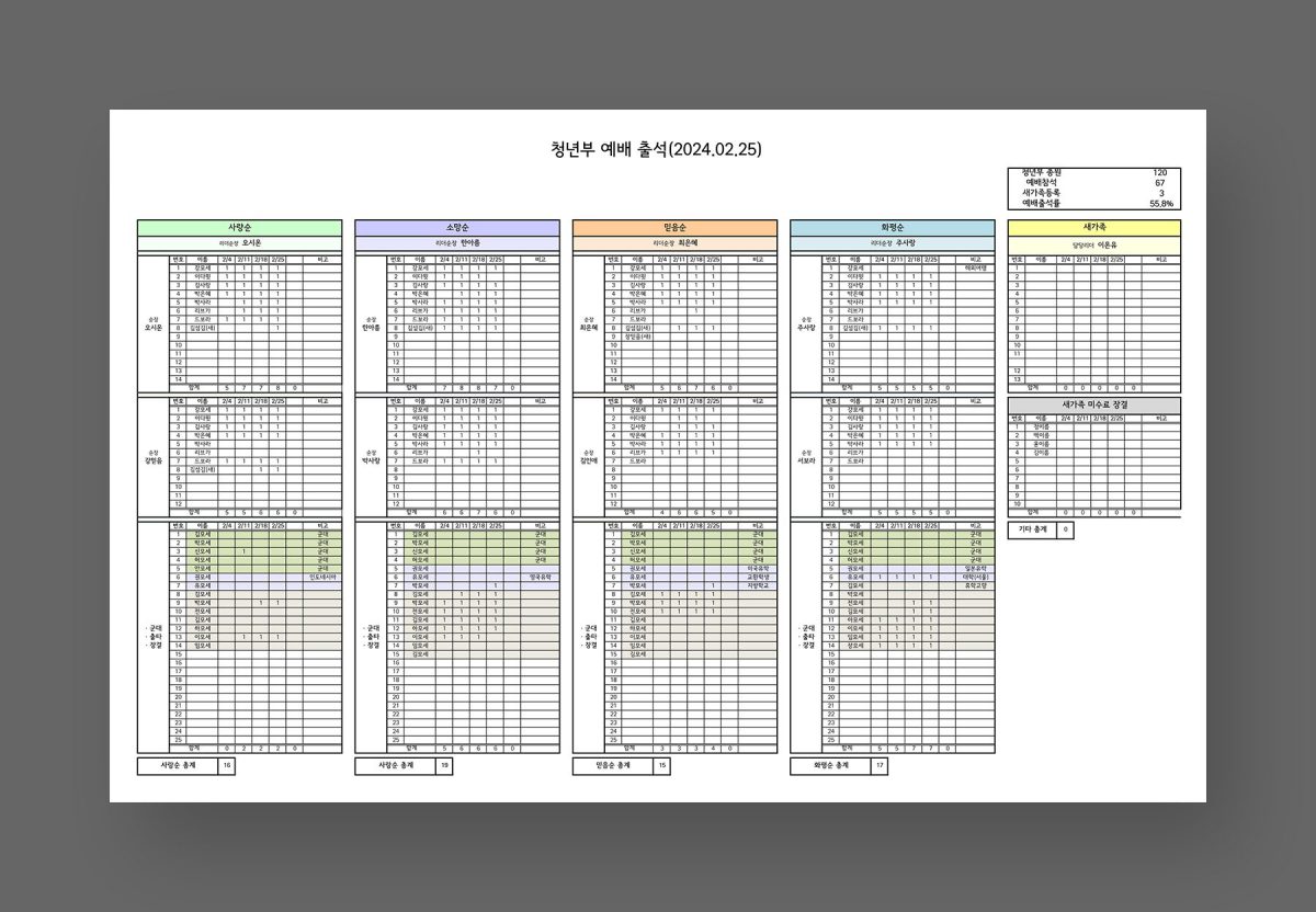 [출석부] Attend-List-1 – 사자공